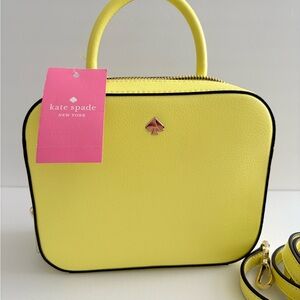 NWT KATE SPADE MADDY TOP HANDLE LIME LIGHT CAMERA CROSSBODY BAG - MSRP $299